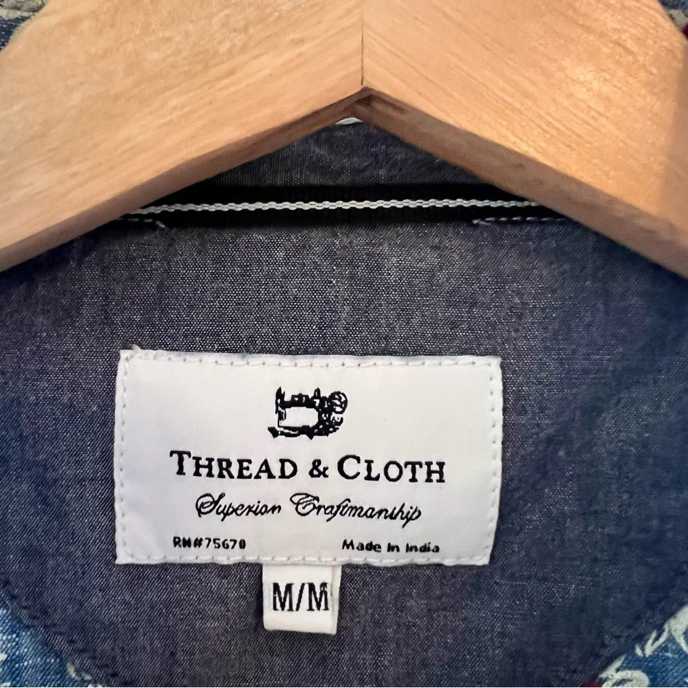 Thread & Cloth Floral Button Down Shirt Size Medium NWT - Picture 7 of 9